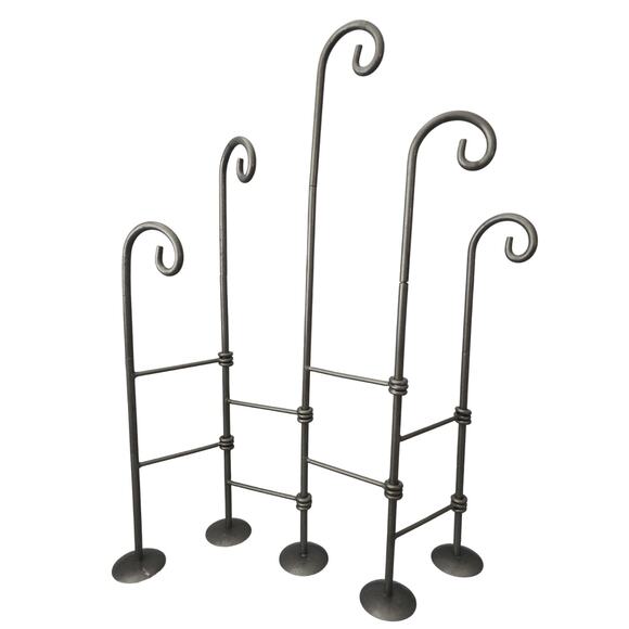 Metal Store Or Dresser Jewelry Free Standing Display Organizer 5 Loops - Picture 1 of 11